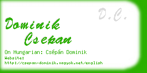 dominik csepan business card
